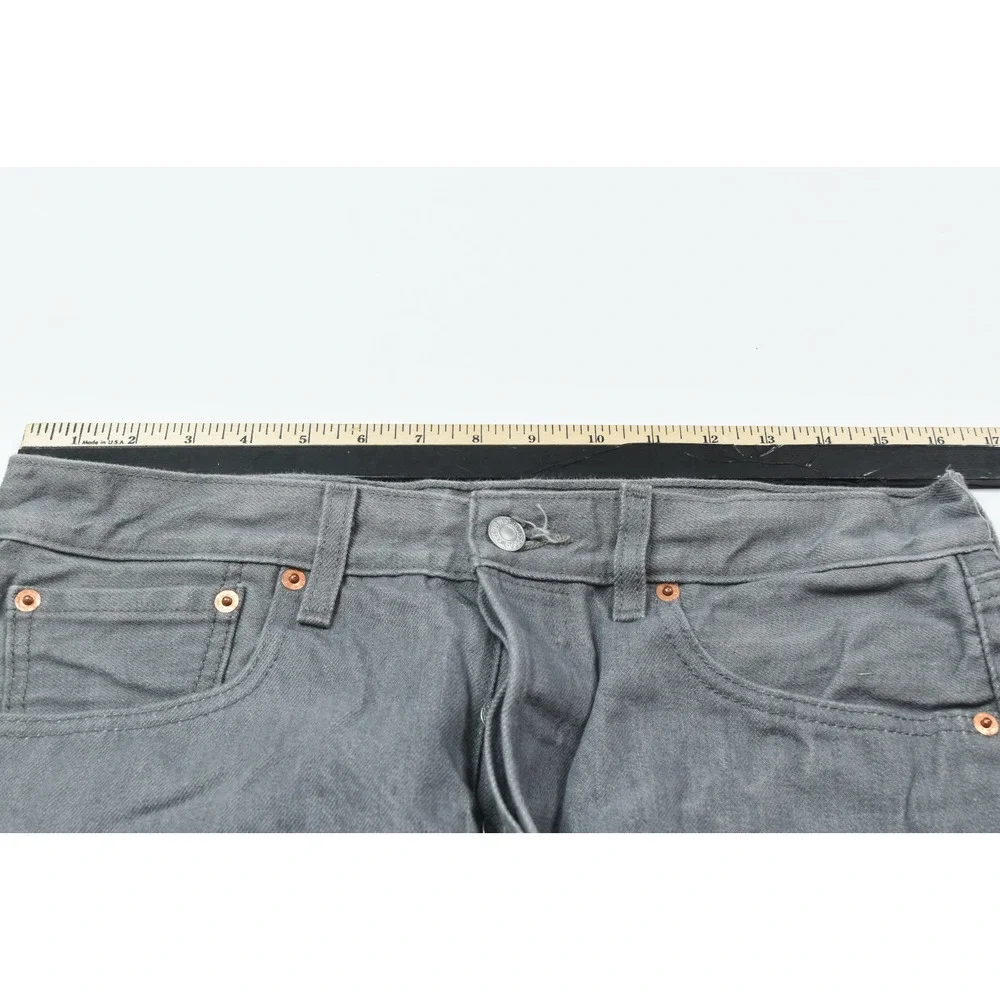 Levis 501 Jeans Mens 33x32 (33x29.5) Gray Original Straight Button-Fly Cotton